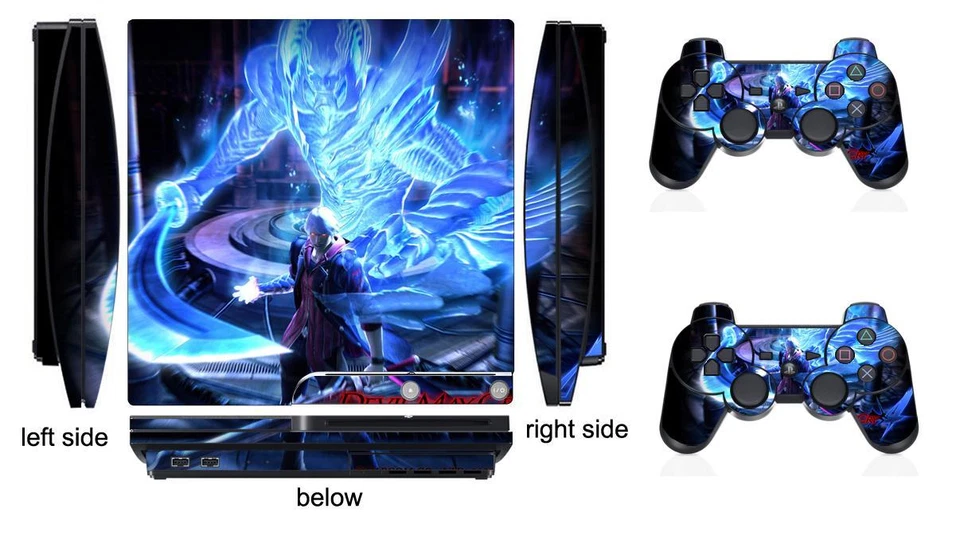 009 Skin Sticker for PS3 PlayStation 3 Slim and 2 controller skins - Image 1 of 1