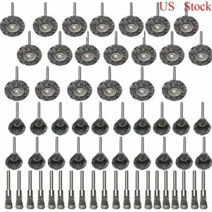 5-45 Pezzi Filo Acciaio Ruota Ciotola Penna Lucidatura Mix Spazzola Set per Utensile Rotante Dremel - Foto 1 di 16