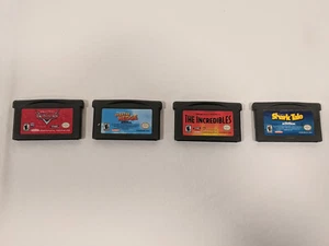 Nintendo Gameboy Advance Games Lot of 4 Cars Shark Tale Over the Hedge + - Picture 1 of 3
