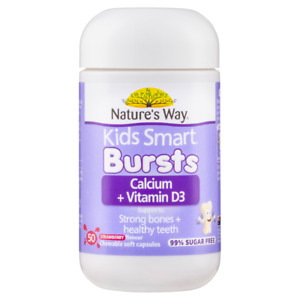 Nature's Way Kids Smart Bursts Calcium + Vitamin D3 50pk Chewable Soft Capsules