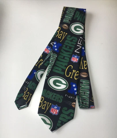 Vintage GREEN BAY PACKERS NECKTIE NFL LOGO TIE FOOTBALL TEAM  RALPH MARLIN USA Cover