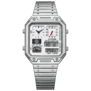 CITIZEN RECORD LABEL THERMO SENSOR JG2120-65A White Silver From JP fast shipping - Picture 1 of 5