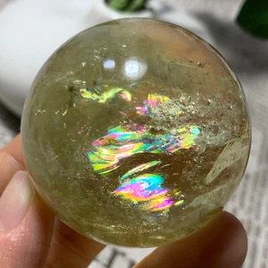 Natural Yellow crystal ball Quartz Citrine sphere Mineral healing/165g - Picture 1 of 8