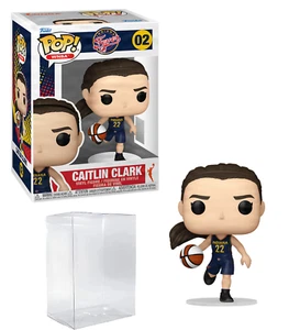 Caitlin Clark #02 Funko POP! Basketball WNBA: Indiana Fever with Protector Case - Picture 1 of 3