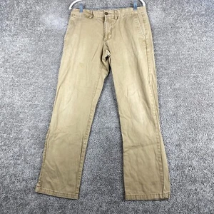 Old Navy Ultimate Straight Chino Pants Men's Size 31x32 Tan Flat Front Cotton - Picture 1 of 13