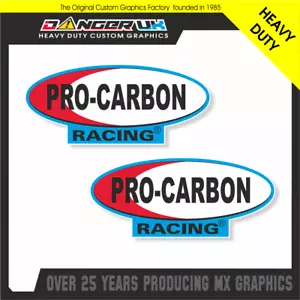 ADESIVI MOTOCROSS MX DECALCOMANIE GRAFICHE PRO-CARBON RACING CR KX KTM YZ RM TC FC - Foto 1 di 1