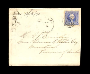 US 115 Solo Use on 1870 Cover to Canada - Picture 1 of 2