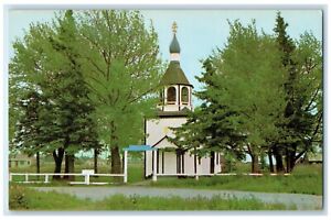 c1960 Scenic View Busy Center Russian Church Kenai Alaska AK Vintage Postcard