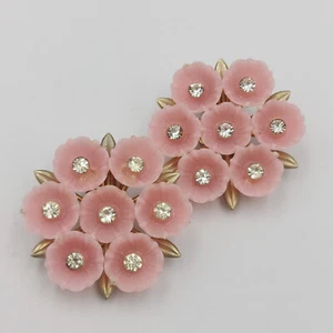 Late 40s Plastic Floral Earrings - Foto 1 di 6