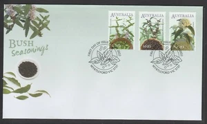 AUSTRALIA 2022 - BUSH SEASONINGS set of 3 V F U Used on FDC - Plants, Cooking - - Picture 1 of 1