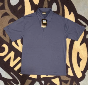 NUEVO CON ETIQUETAS Hombres Nike Golf Polo Rayas Informal Calce Ocio Camisa Seca S/S AZUL Y AZUL MARINO Med - Imagen 1 de 12