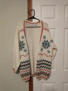 Maggie Lawrence Sport 18/20 Grandma Knit Floral Cardigan - Picture 1 of 8