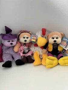 Beanie Kids Bundle x4 Bears - Wicked witch- Doodle-Doo - Candice - Coral driver - Picture 1 of 9