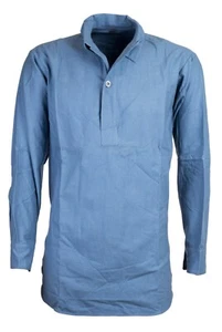 Camisa Smock Artista Ropa de Trabajo Camiseta de Trabajo Vintage Azul Cielo Lino 100% Algodón En muy buena condición - Imagen 1 de 9
