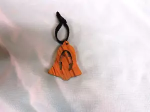 CAMPANA DE MADERA Y VELA MADERA DE OLIVA ORNAMENTO DE NAVIDAD PEQUEÑA ETIQUETA NUEVA - Imagen 1 de 3