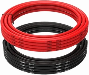 Cavo in silicone da 5 m 12 AWG flessibile, resistente al calore alta conducib... - Photo 1/6