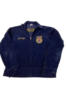 Mens VINTAGE Oregon Agricultural Education FFA Corduroy Jacket Sz 38 - Picture 1 of 6