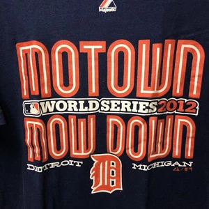 2012 World Series L Detroit Michigan Motown Mowdown Baseball Tee Shirt - Picture 1 of 4