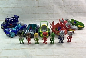 PJ Masks Toys Lot of 7 Action Figures & 7 Vehicles 14 Total Pieces Cartoon Toy - Picture 1 of 24