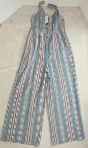American Eagle Outfitters Floral Sleeveless Jumpsuit Empire Women Medium - Picture 1 of 15