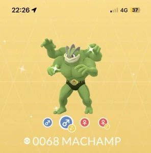 Pokemon Go Shiny Machamp Registriert/Unregistriert/30Day/Lucky/Home OT/Trades - Bild 1 von 2