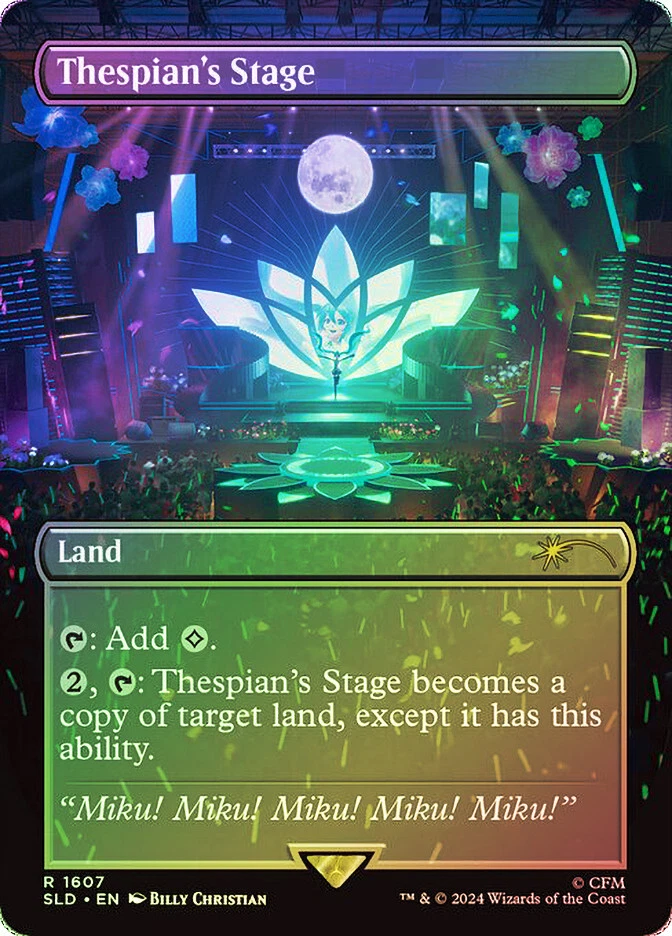 MTG FOIL Thespian's Stage Hatsune Miku Secret Lair Borderless  - Secret Lair - Image 1 of 1