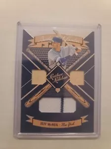 2019 Leather & Lumber Jeff McNeil RC #LLT-JM Jersey/Bat Triple Relic Card Mets - Picture 1 of 2
