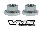 4 Vms Racing Strut Tower Dress Up Silver Washers & Silver Flanged Nuts For Mazda