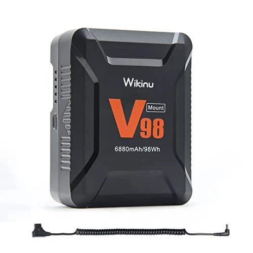 Wikinu 98Wh 6880mAh Mini V Mount/V Lock Batteria con D-tap al cavo DC per (I0e)