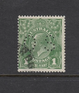 SINGLE WMK: 1d Green Perf OS SG O79, BW 77ba ($6) centred left, fine used CDS. - Bild 1 von 1
