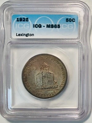 1925 ICG MS65 Lexington Commemorative Half Dollar - Image 1 of 2