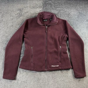 Marmot Fleece Jacket Coat Women’s Size S/P Full Zip Maroon Wine Burgandy - Picture 1 of 19