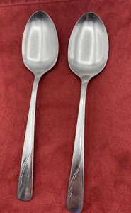 Oneida Ltd Oceanic Edelstahl Besteck 2 massive Servierlöffel 8 1/4" nicht mehr produziert - Bild 1 von 6