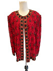 Stunning Vintage Papell Boutique Evening Silk Beaded Floral Evening Jacket