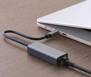 Adaptador USB C Ethernet tipo C a RJ45 adaptador de red Gigabit LAN cable 20 cm - Imagen 1 de 11