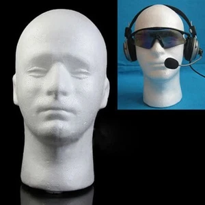 Brandneu 2025 Styropor Schaufensterpuppe Schaumstoff Kopf Modell für Brille Hut Perücke Display - Bild 1 von 9