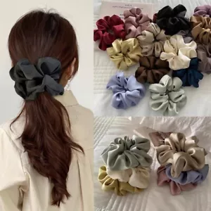 Große Haar Scrunchies starke dicke Bommelbänder Damen Mädchen - Bild 1 von 26