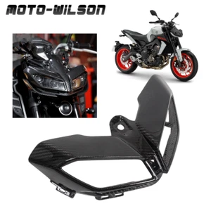 For Yamaha MT-09 19 100% Carbon Fiber Headlight Cover Fairing Modification Gloss - Bild 1 von 13