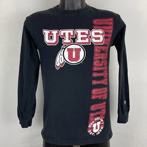 Men’s Champion NCAA Utah Utes Long Sleeve T Shirt Black Size Small - Picture 1 of 8