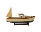Vintage Wooden Maine Lobster Boat Ship Model 20”L  x 12"T x 6” W Display