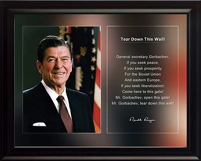 WESELLPHOTOS Ronald Reagan Photo Picture, Poster or Framed Famous Quote "Tear Down This.."