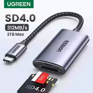 Ugreen SD Card Reader SD4.0 TF USB C Memory Card Adapter 312MB/s - Picture 1 of 10