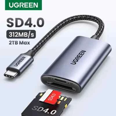 Ugreen SD Card Reader SD4.0 TF USB C Memory Card Adapter 312MB/s - Image 1 of 4