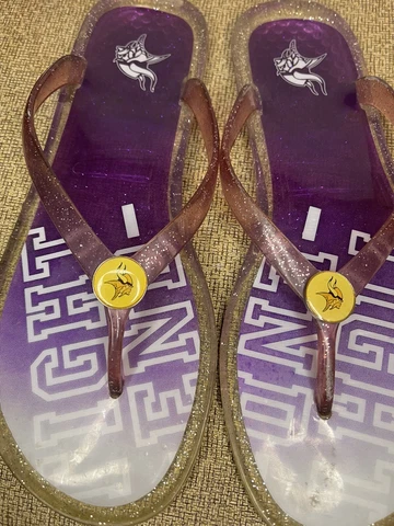 Minnesota Vikings flipflops clear jelly Cover