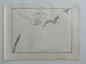 1858 Gauttier Carta Náutica Mapa Plano Anse de Torrevieja Alicante - Imagen 1 de 1