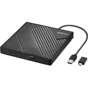 External DVD Drive USB 3.0 USB C CD Burner CD/DVD +/-RW Linux Mac OS Windows - Picture 1 of 4