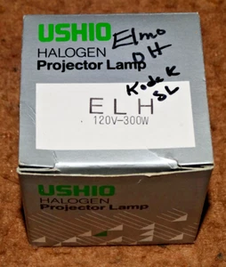 Type ELH Ushio Quartz halogen Projection Lamp New in box 300 Watts 120 Volts - Picture 1 of 8
