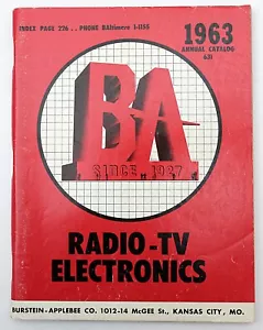 Burstein-Applebee Electronics Catalog for 1963 Stereos, Components, Supplies ++ - Picture 1 of 7