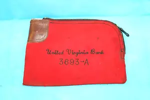 United Virginia Bank Banker's Bag (3693-A) - ca 1960, Vintage, Red, Incomplete - Picture 1 of 6