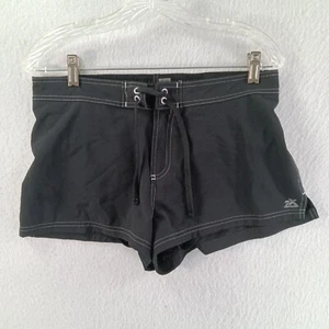 ZeroXposur Swimwear Short Bottoms Womens 10 Black Silver Lined RN117732 - Foto 1 di 8